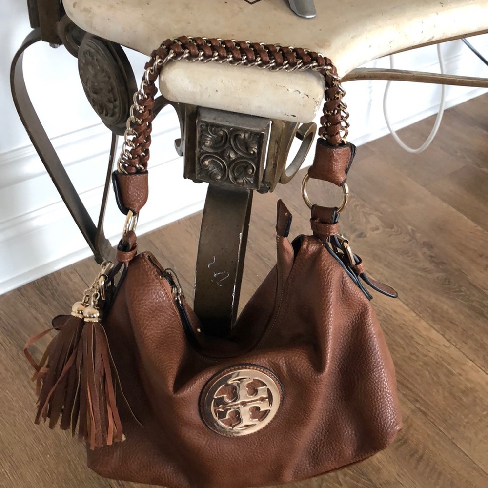 Cute TB hobo bag with long shoulder strap